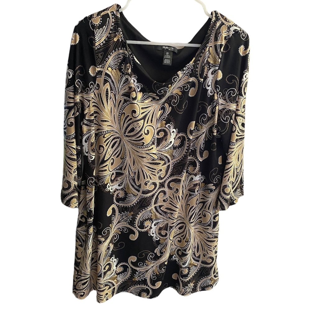 Gold and Black dress blouse